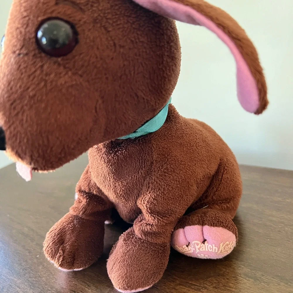 Cabbage Patch Kids Adoptimals Brown Dachshund Dog Plush Pink Paws Xavier Roberts